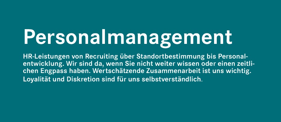 Read more about the article HR-Leistungen von Recruiting über Standortbestimmung bis Personalentwicklung.